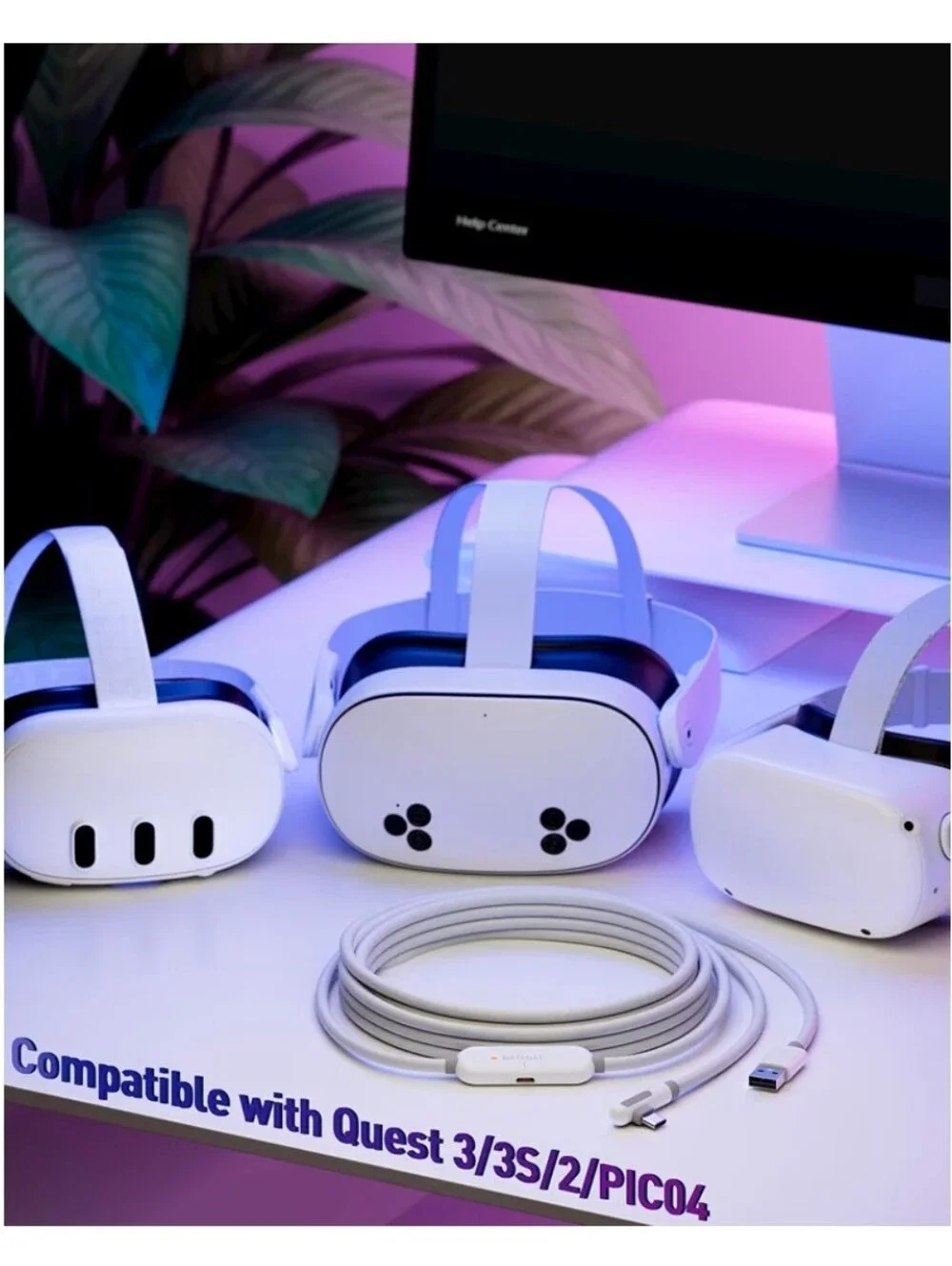 VR Charging Link Cable 16FT (Next-Gen Chip) Compatible with Meta Quest 3S/Quest